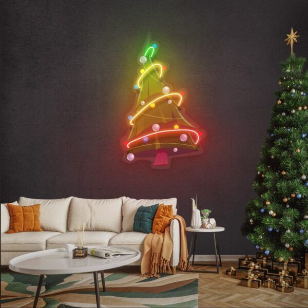 Colorful Christmas Tree Art Work LED Neon Sign