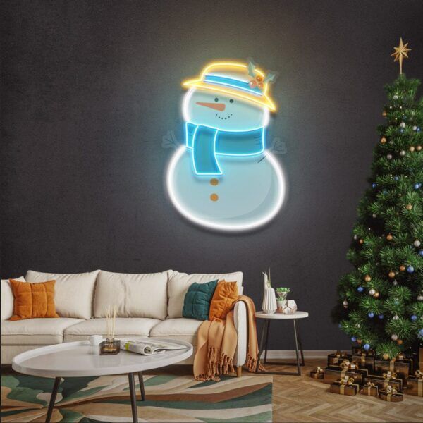 Plump Snowman Art Work LED Neon Sign