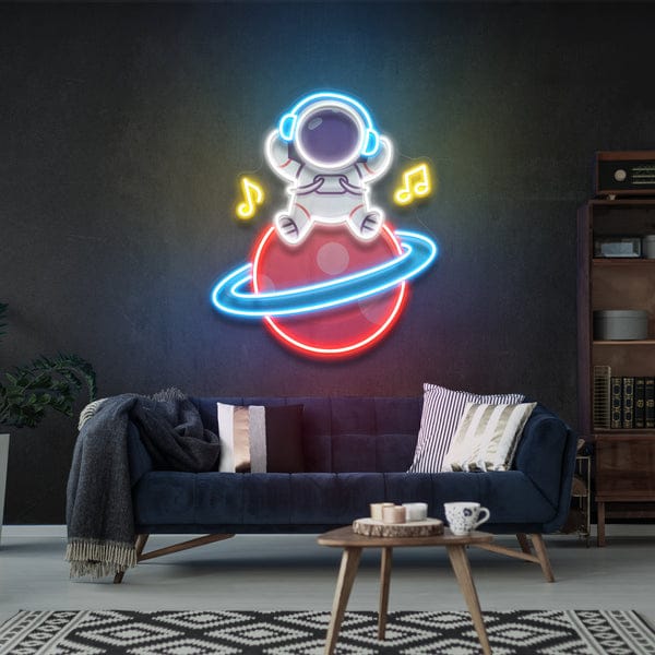 Music Astronaut Art work LED Neon Sign