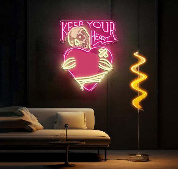 Rattle My Heart: Love to the Bone Best Gift For Valentine Neon Sight Light Artwork